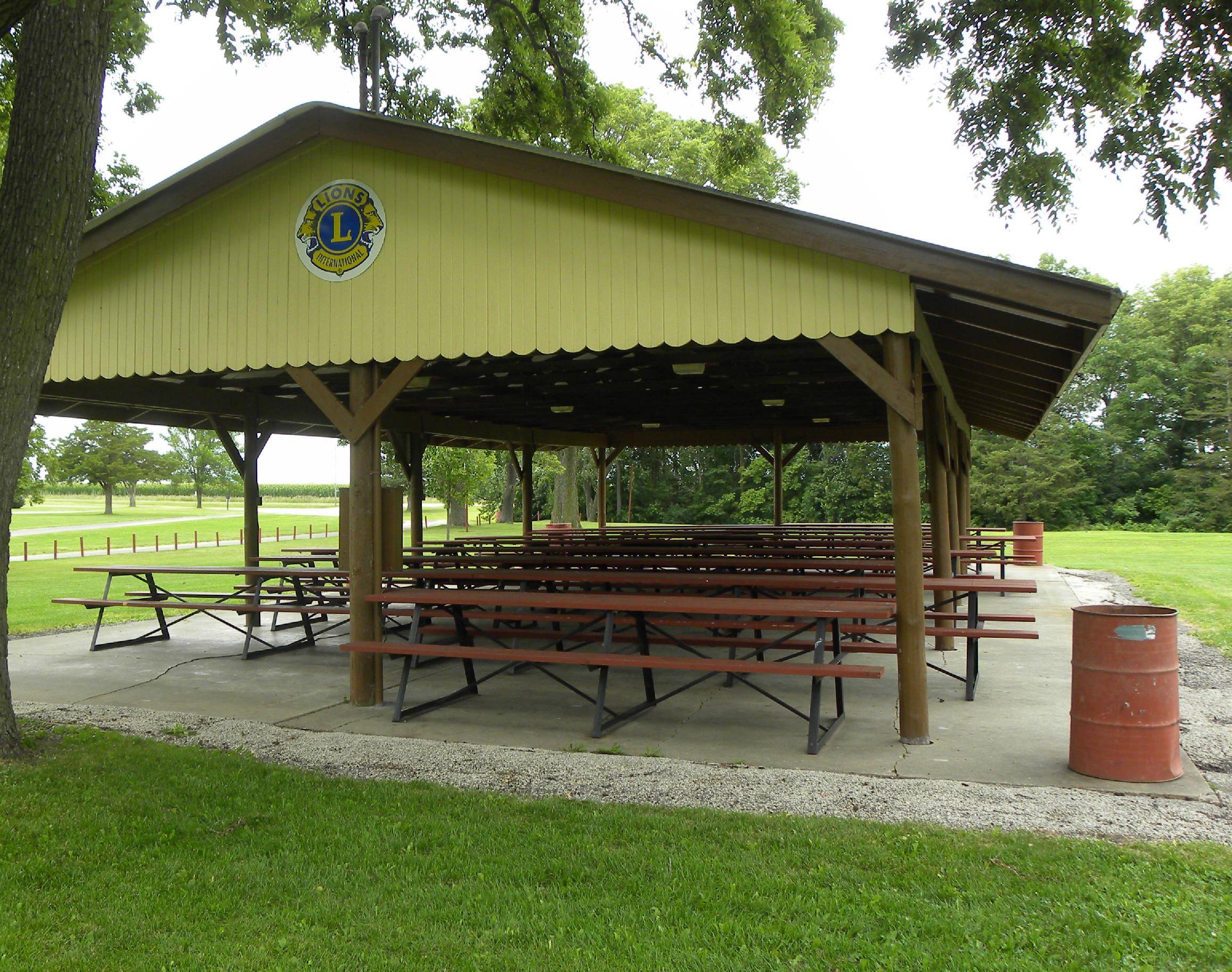 picnic shelter in a park